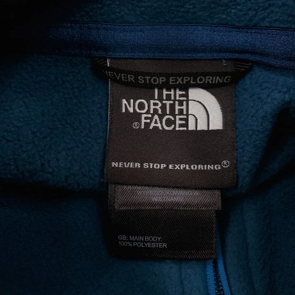 North Face Jacket Mens Small Blue Fleece Pullover Half Zip Lightweight Outdoor